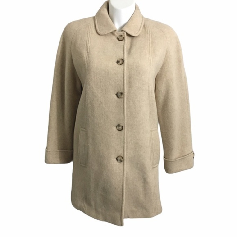 Bromley wool blend button front long coat. Sz 12